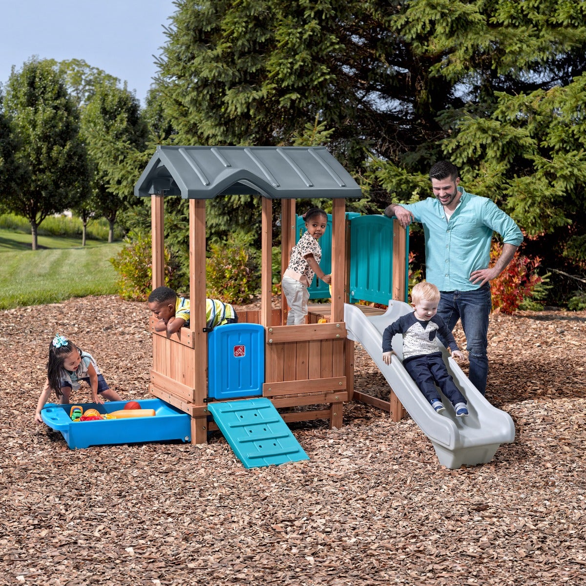 Woodland Adventure Playhouse & Slide™ - Image 2