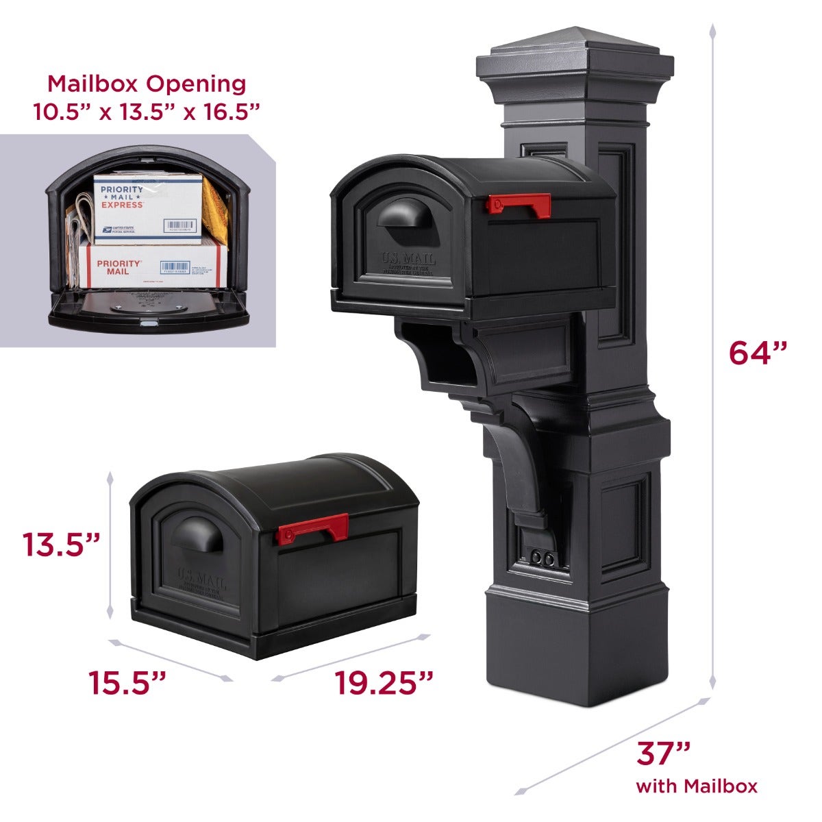 Atherton Grand Mail Post & XL Mailbox™ - Image 8