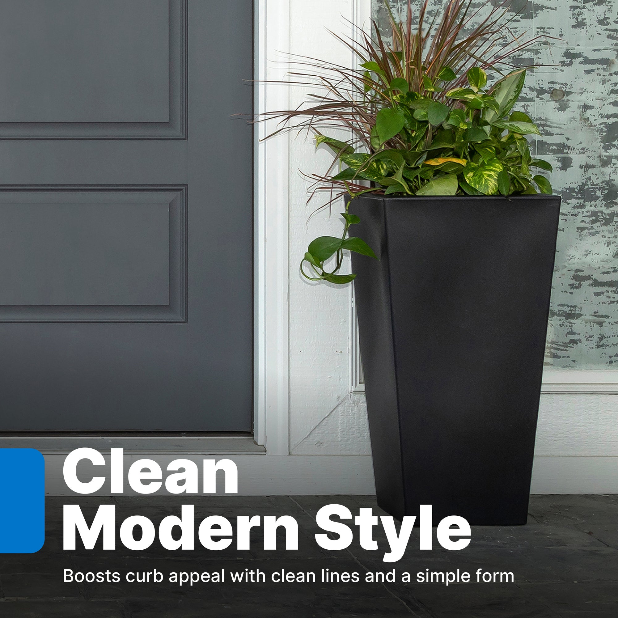 Tremont Tall Square Tapered Planter™ - Image 4