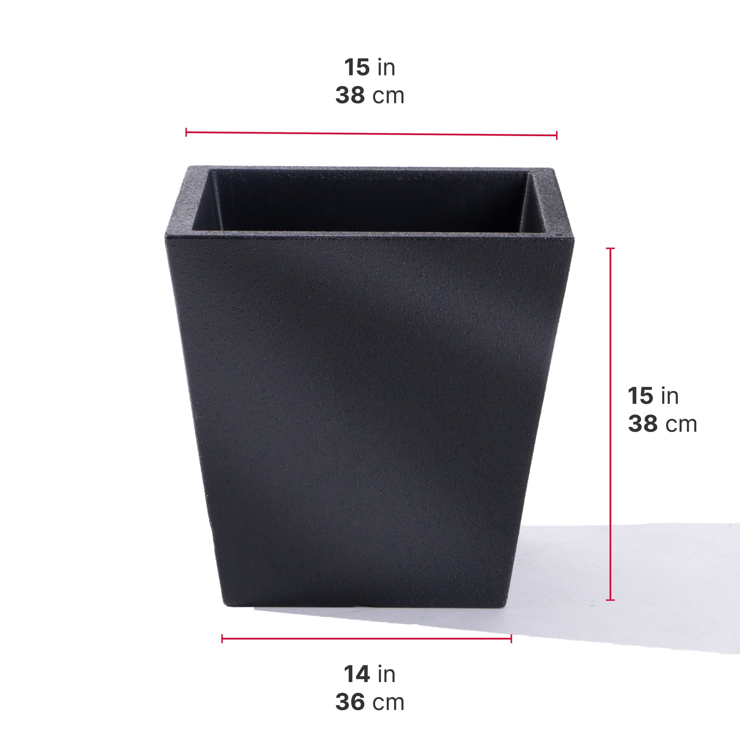 Tremont Short Square Planter™ 14 H x 15 W- Set of 2 - Image 6