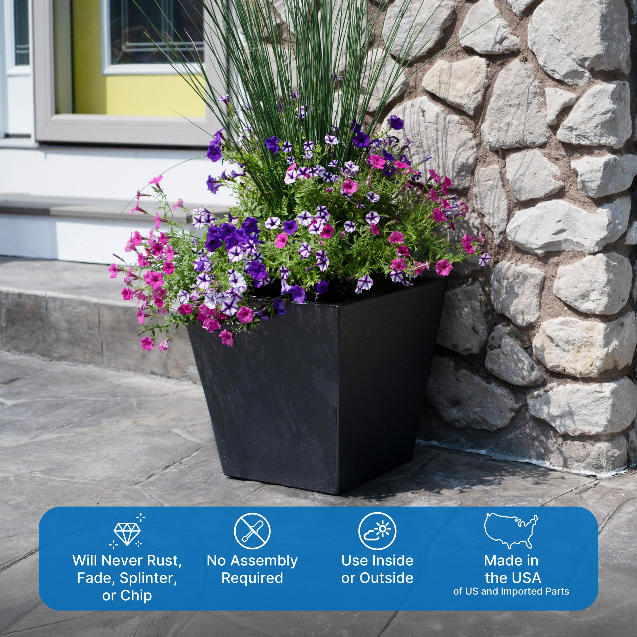 Tremont Short Square Planter™ 14 H x 15 W- Set of 2 - Image 4