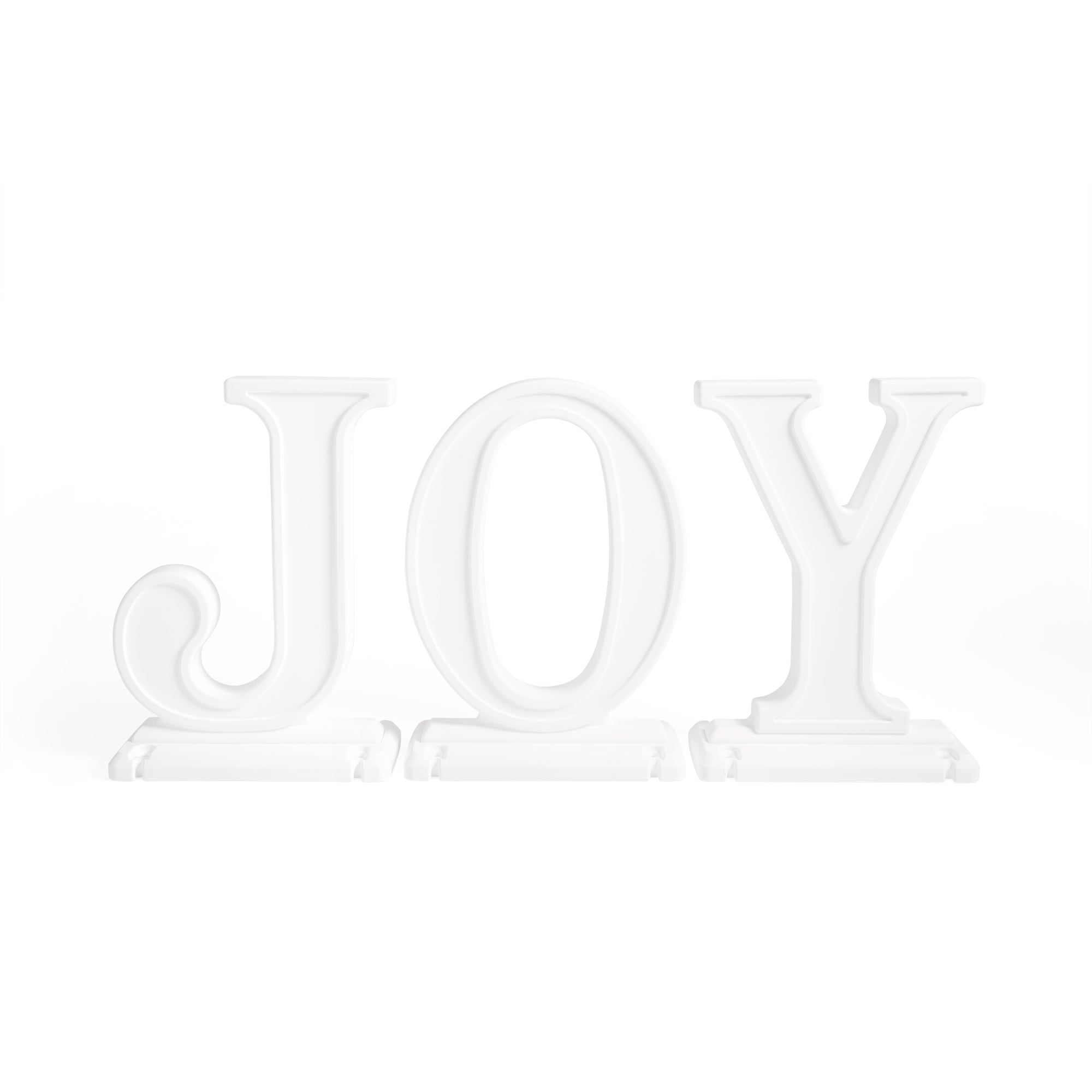 Large Outdoor 3-Piece Christmas JOY Letters Decoration - White - Image 5