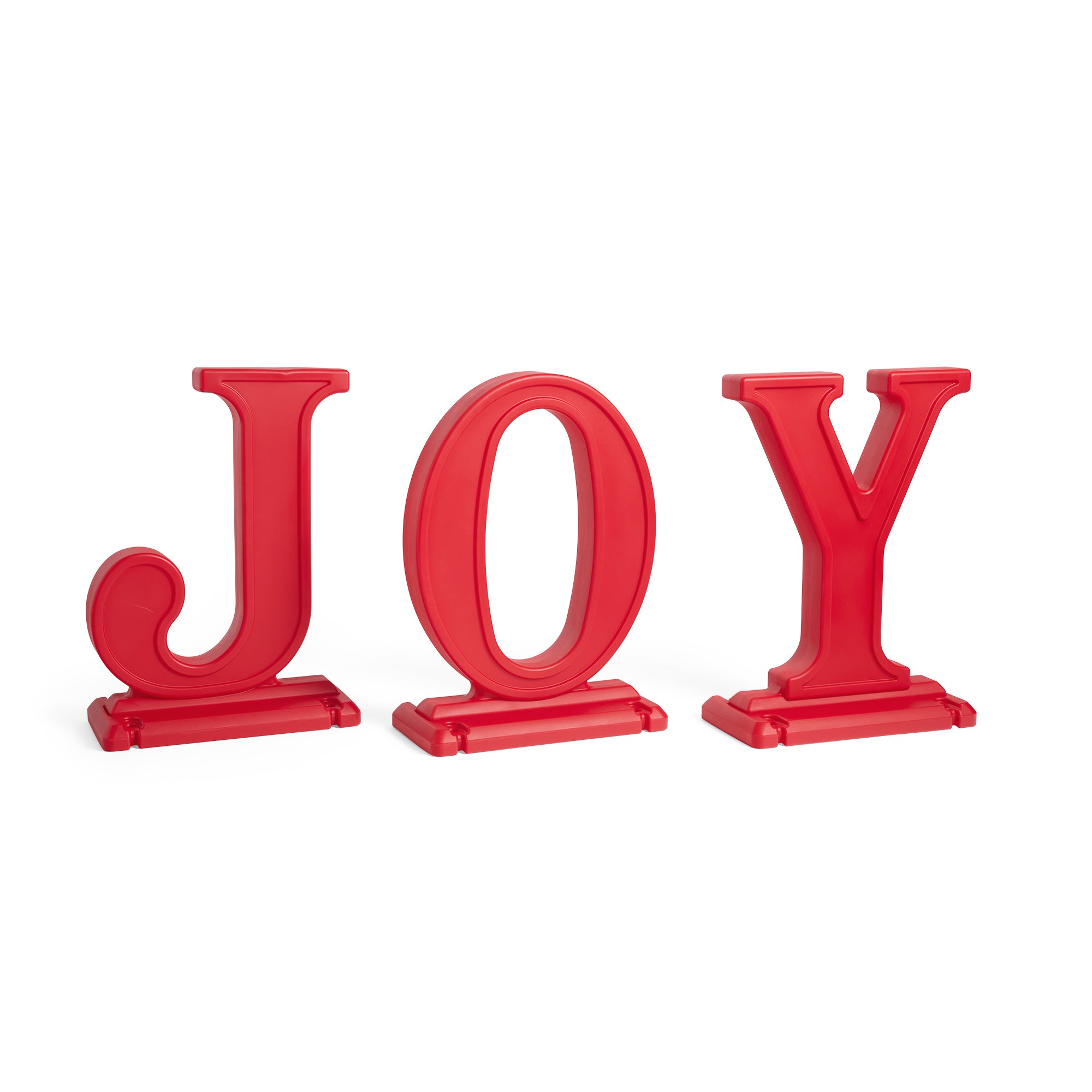 Paintable Large Outdoor 3-Piece Christmas JOY Letters Decoration - Red - Image 5