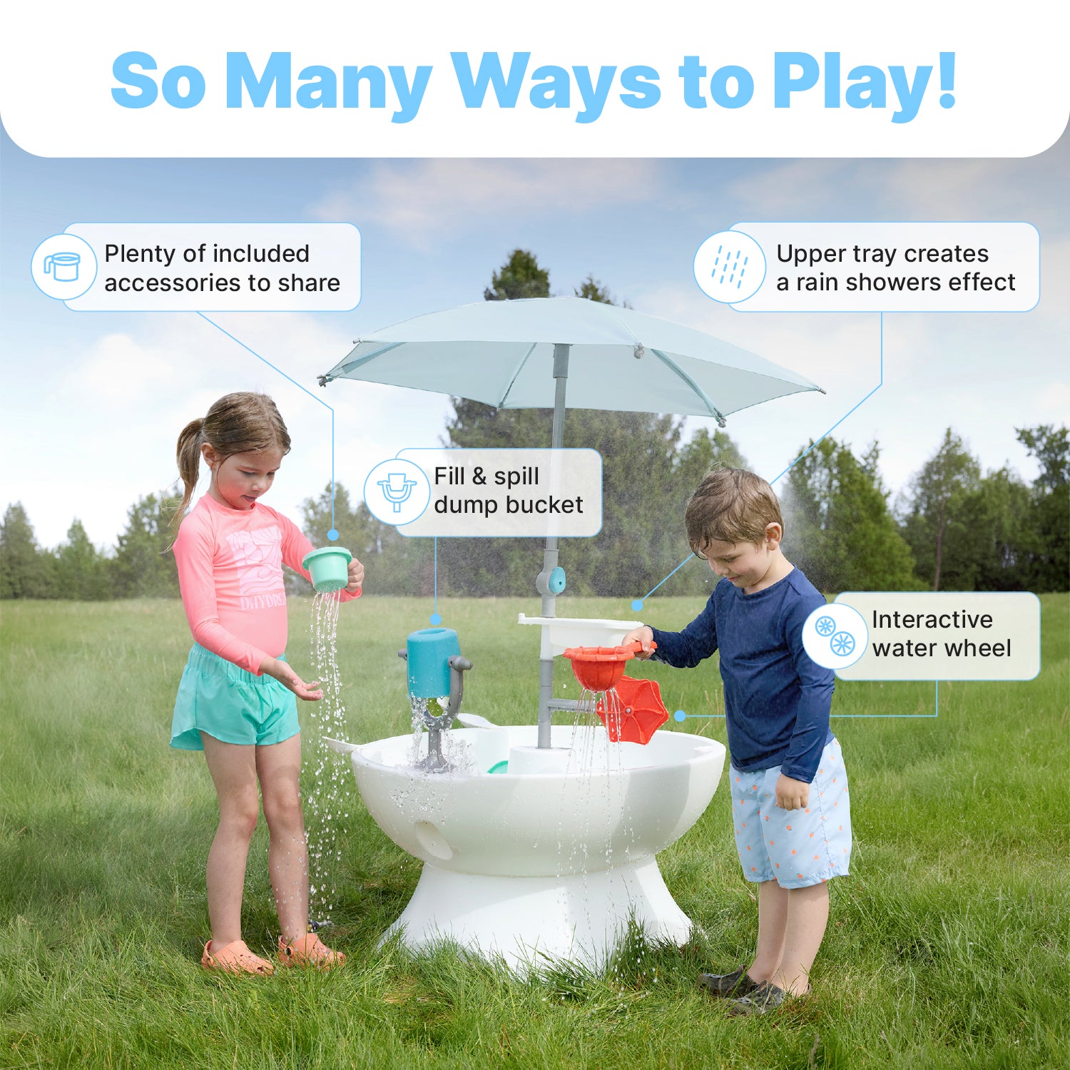 Sunshine Springs Splash Table™ with CoolBreeze™ Misting Canopy - Image 3