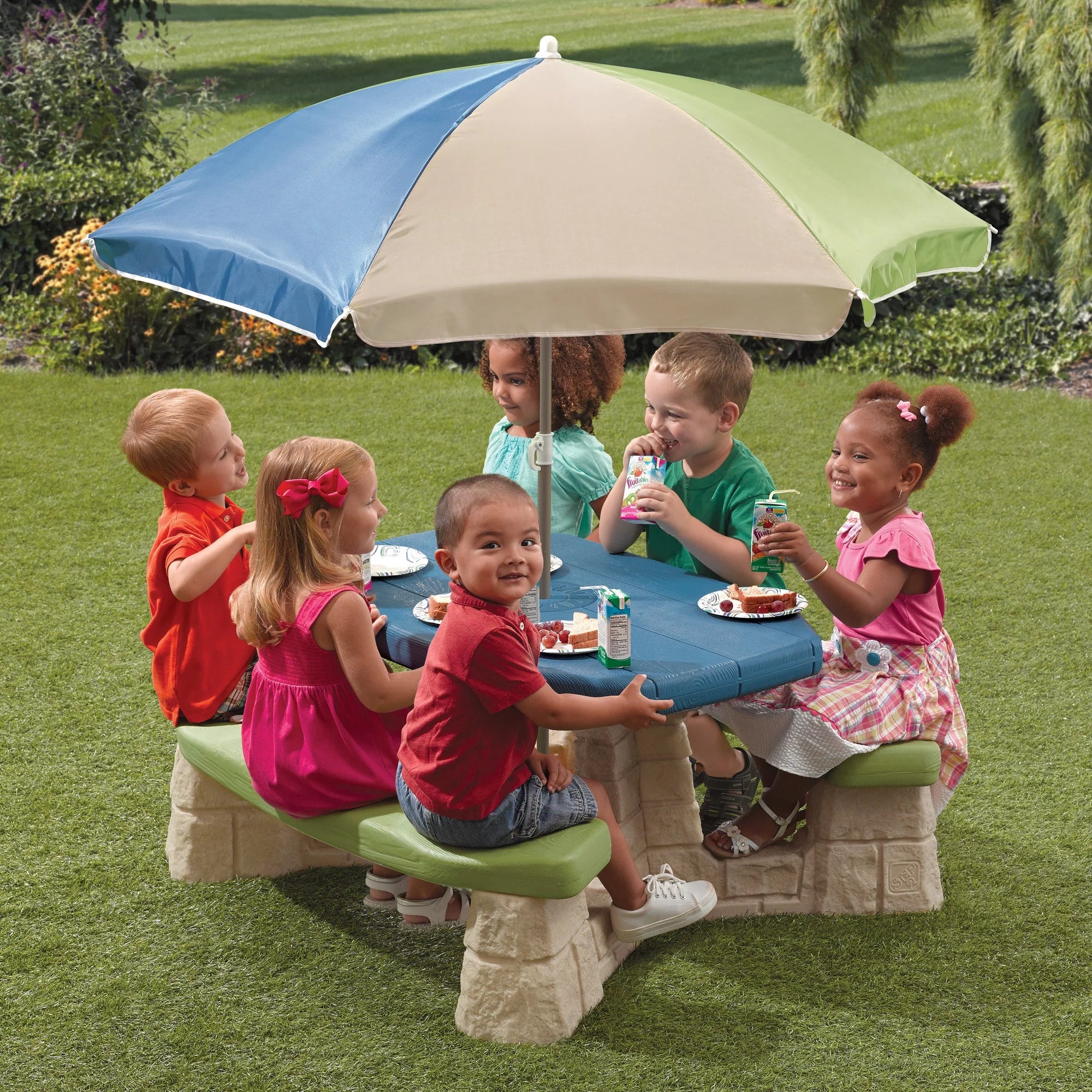 Naturally Playful™ Picnic Table with Umbrella - Image 4